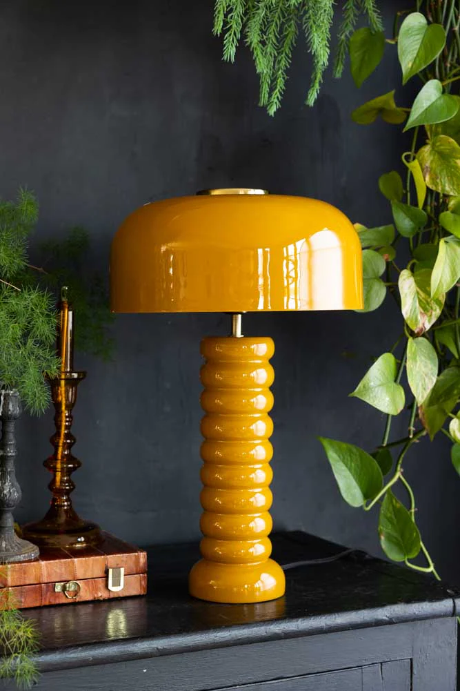 Modern Metal Mustard Table Lamp - Image 2