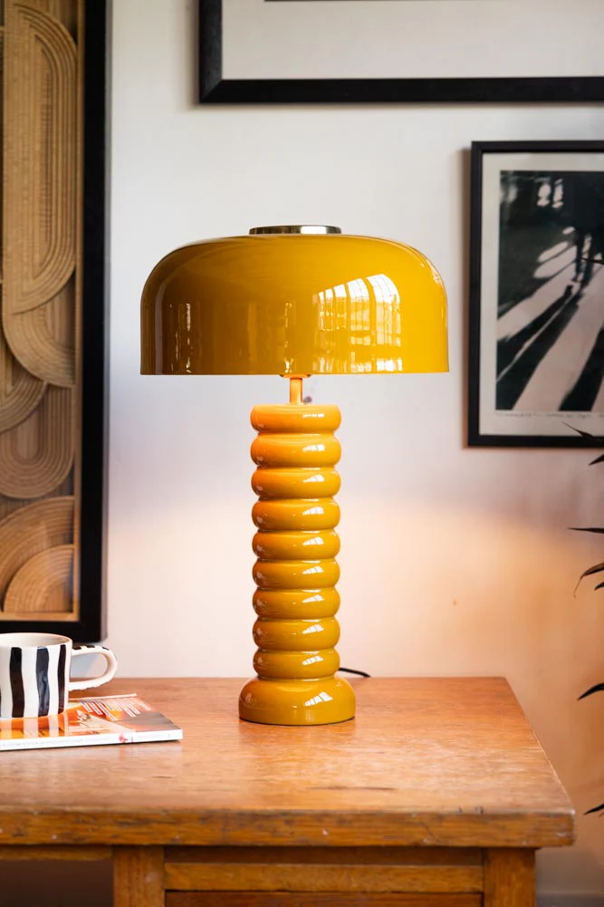 Modern Metal Mustard Table Lamp - Image 3