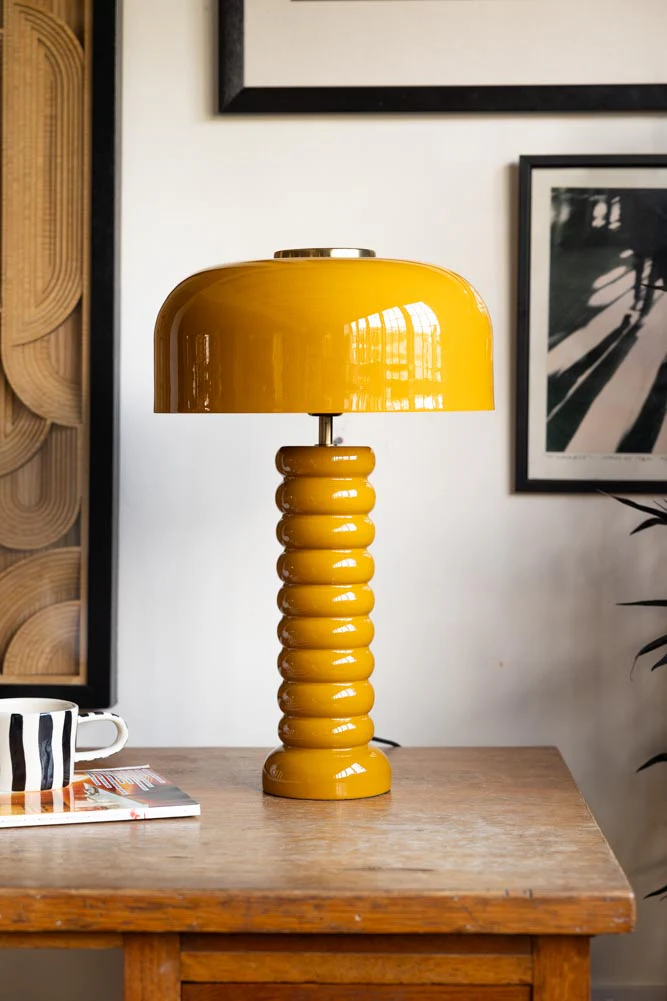 Modern Metal Mustard Table Lamp - Image 4