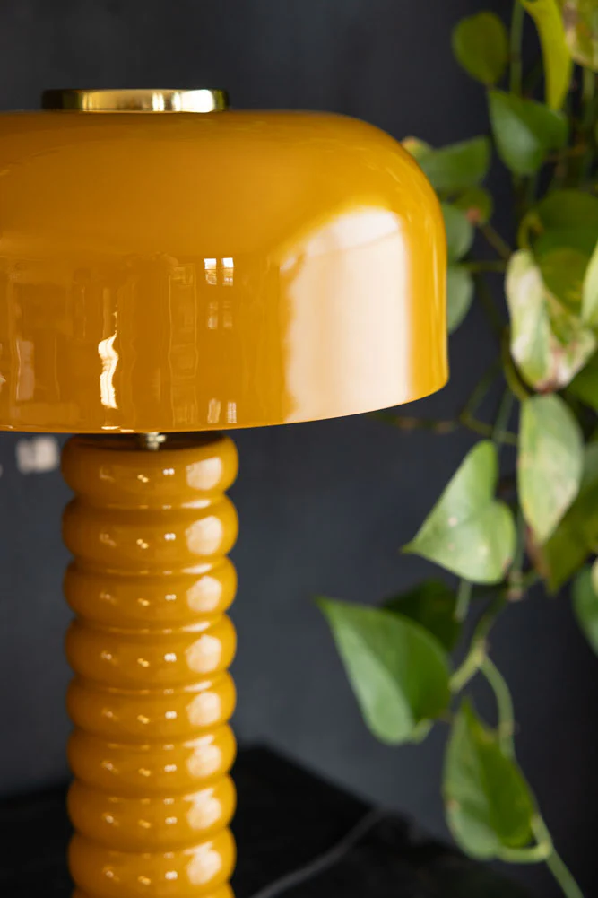 Modern Metal Mustard Table Lamp - Image 5