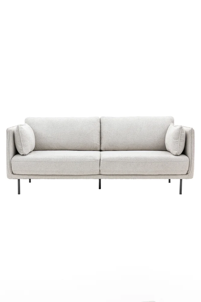 Modern Natural Boucle 3-Seater Sofa - Image 3