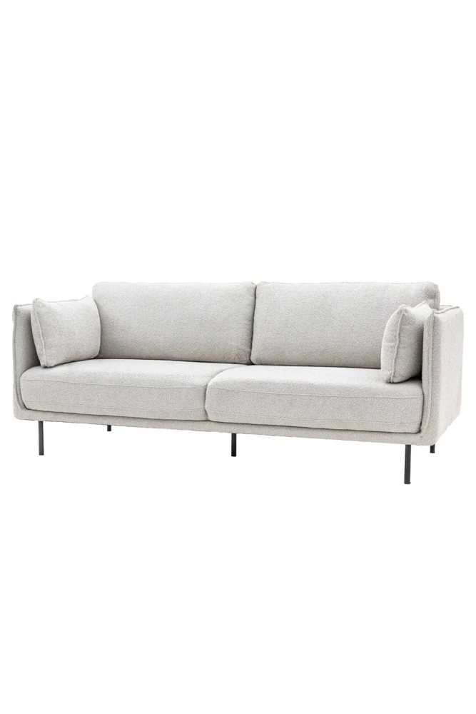 Modern Natural Boucle 3-Seater Sofa - Image 4