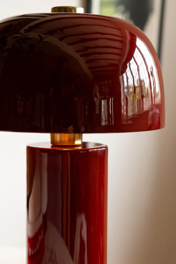 Modern Rosso Red Table Lamp - Image 2