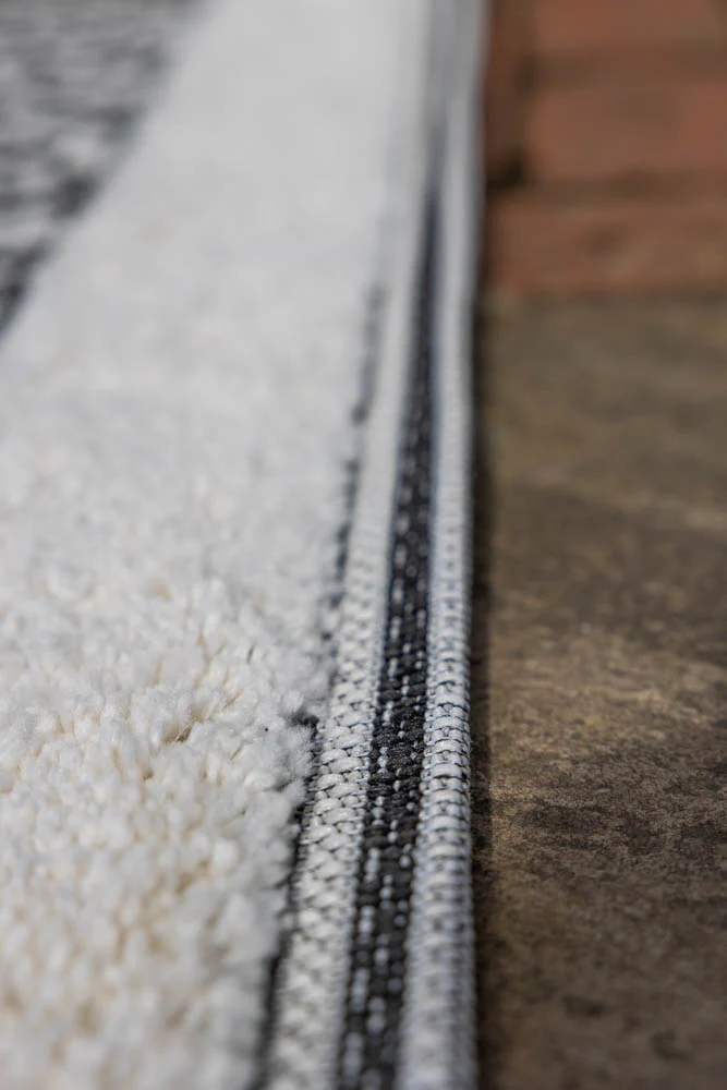 Monochrome Aztec Stripe Indoor/Outdoor Garden Rug - 3 Sizes Available - Image 5