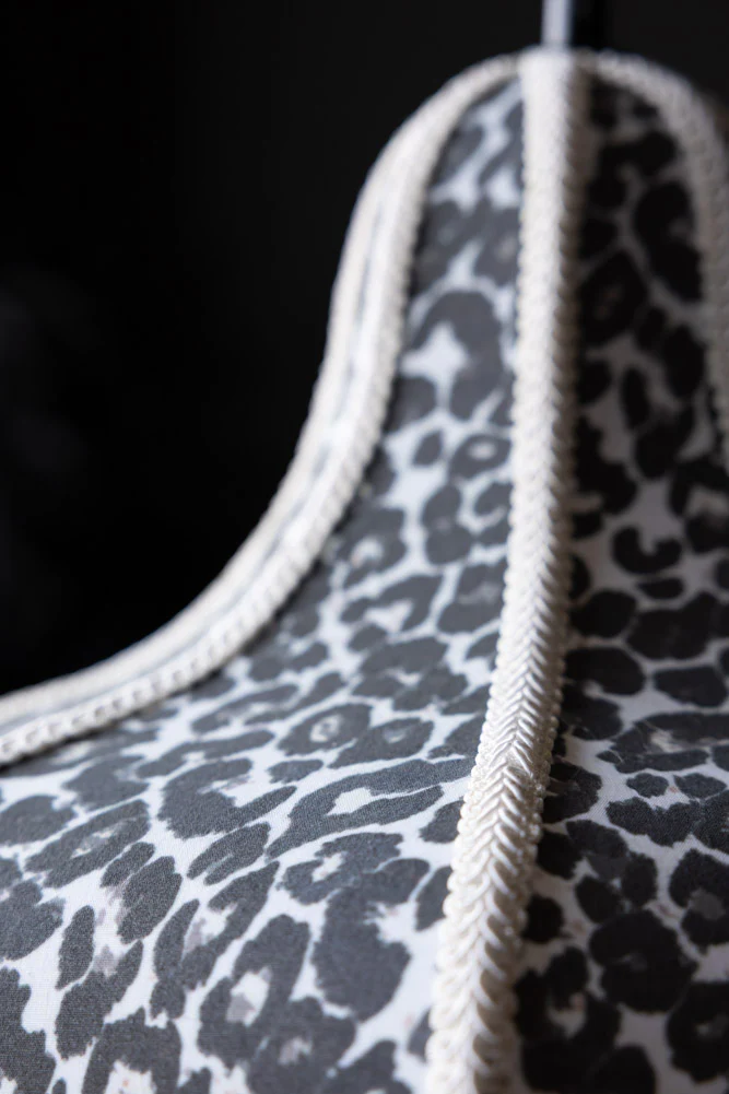 Monochrome Leopard Print Tassel Edge Ceiling Light - Image 6