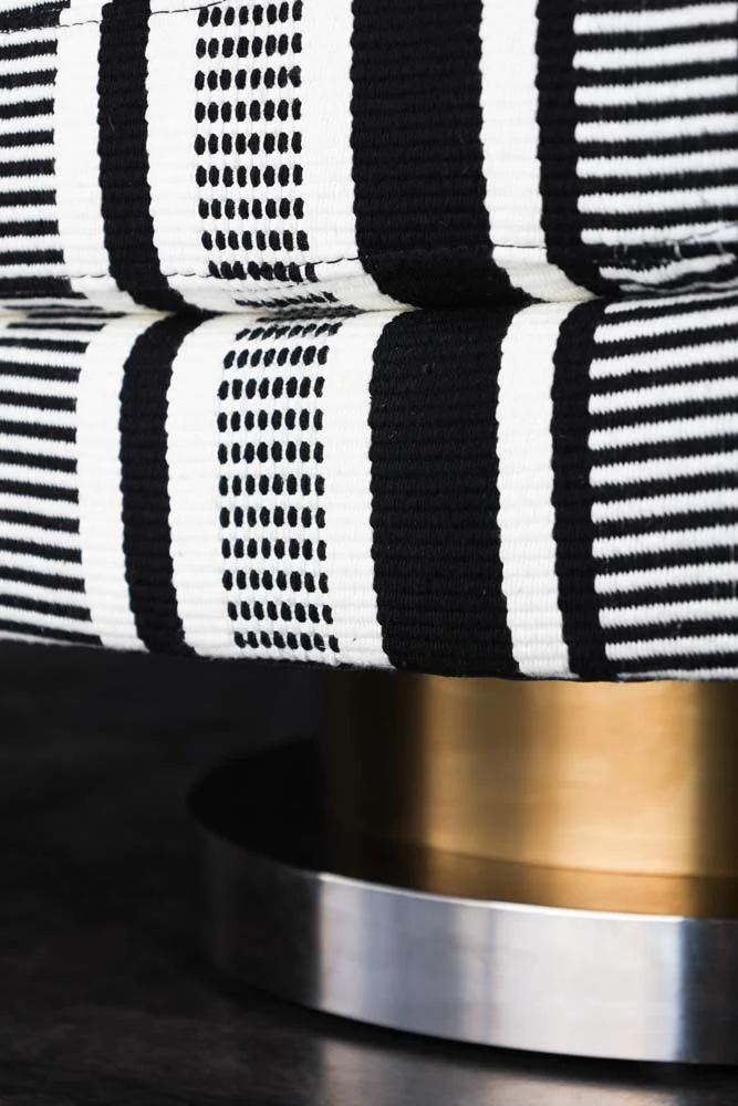 Monochrome Stripe Swivel Chair - Image 4