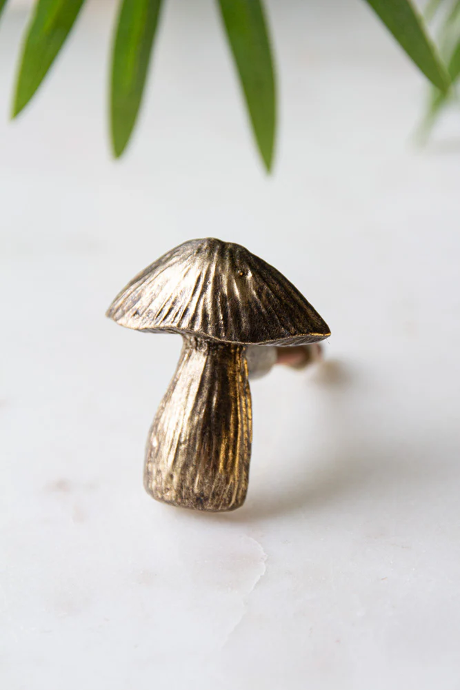 Mushroom Cupboard/Drawer Knob - Gold - Image 2