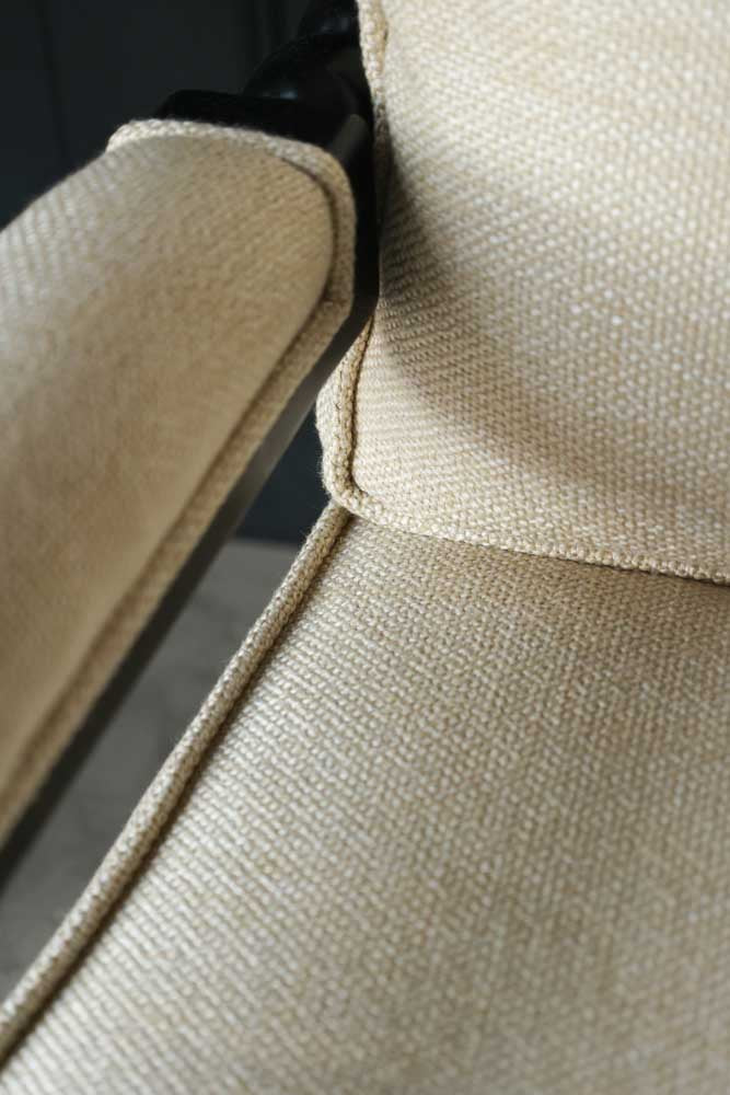 Natural Linen & Black Bobbin Armchair - Image 5