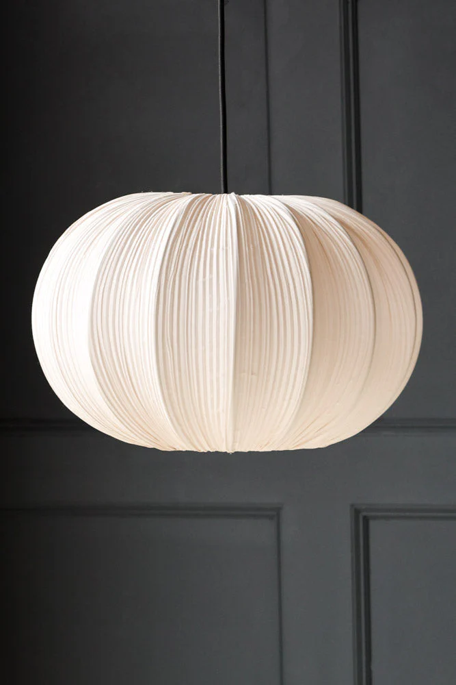 Neutral Pleated Fabric Ceiling Light - Image 2
