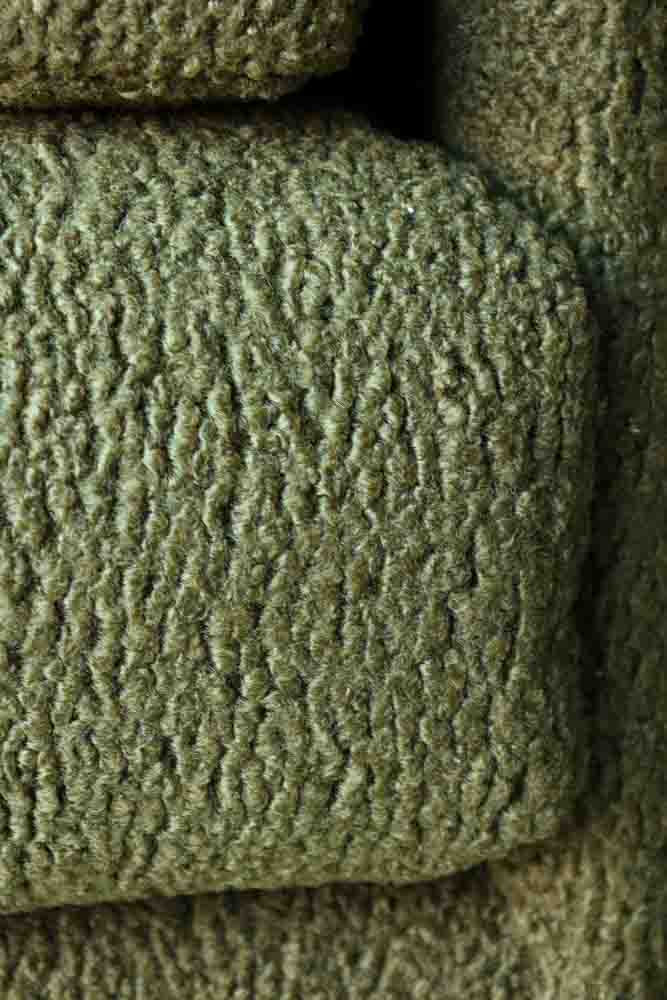 Olive Chunky Boucle Armchair - Image 5
