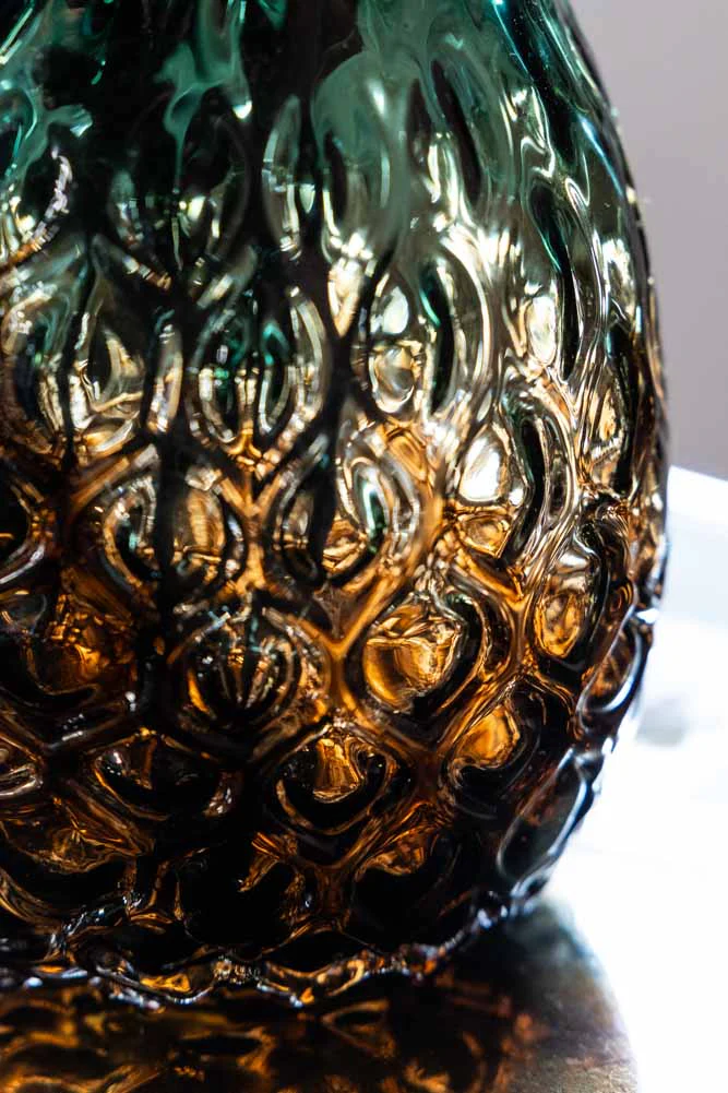 Ombre Green Pineapple Glass Vase - Image 4