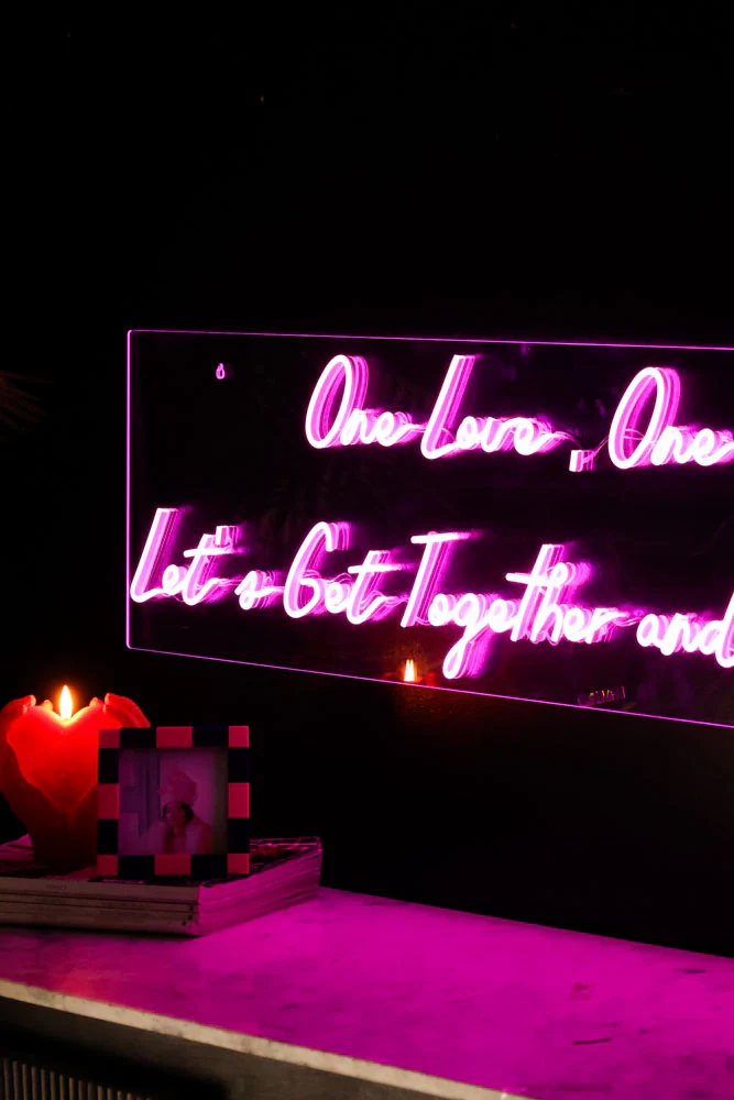 One Love One Heart Neon Wall Light - Image 2