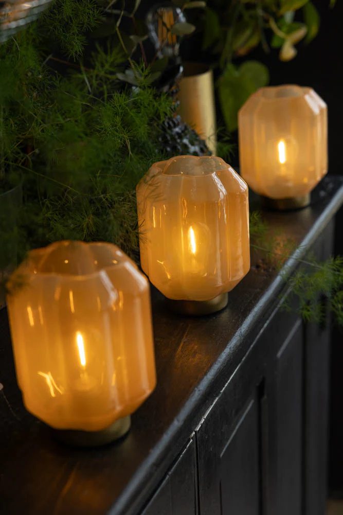 Orange & Gold Battery Powered Table Lamp - Image 2