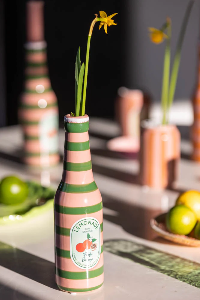 Orange Lemonade Bottle Vase - Image 2