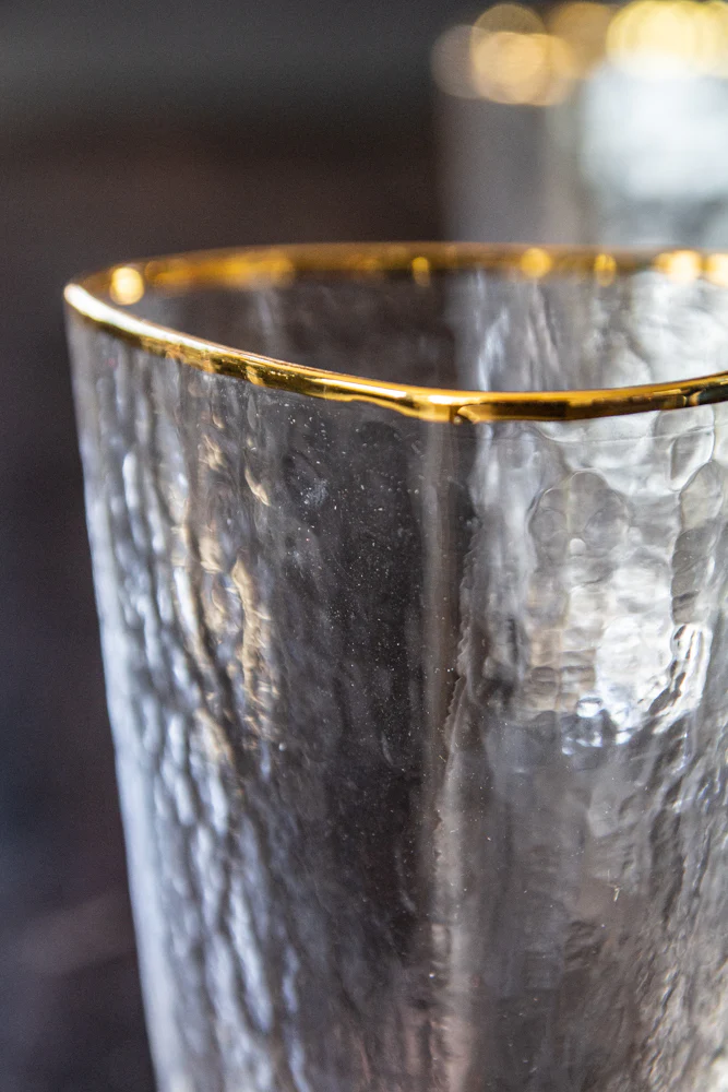 Organic Highball Glass With Gold Rim - Image 2