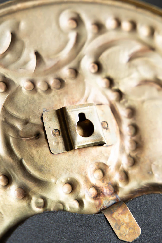 Ornate Bronze Metal Heart Mirror - Image 4