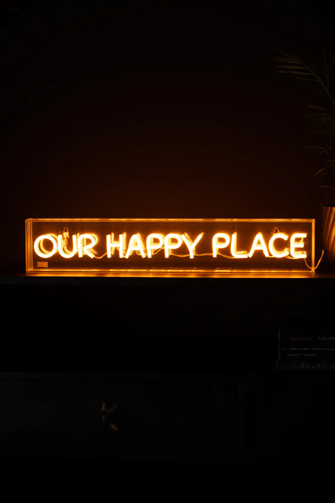 Our Happy Place Neon Light Box - Image 2