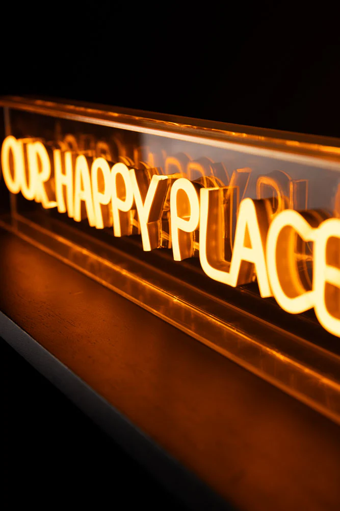 Our Happy Place Neon Light Box - Image 4