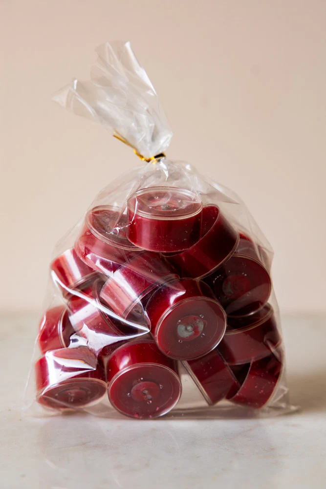 Pack of 20 Tealight Candles in Deep Red - Image 3