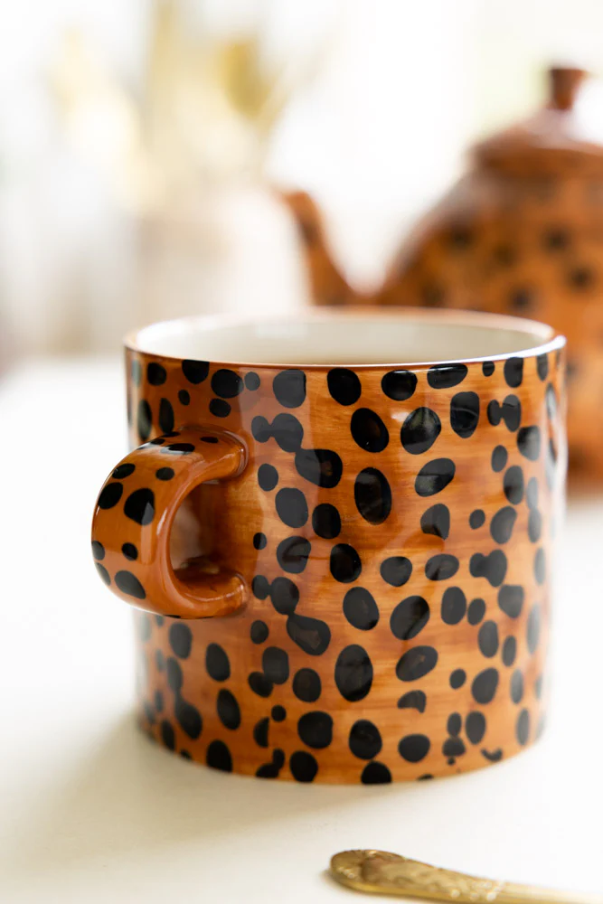 Painted Leopard Print Mug - Image 2