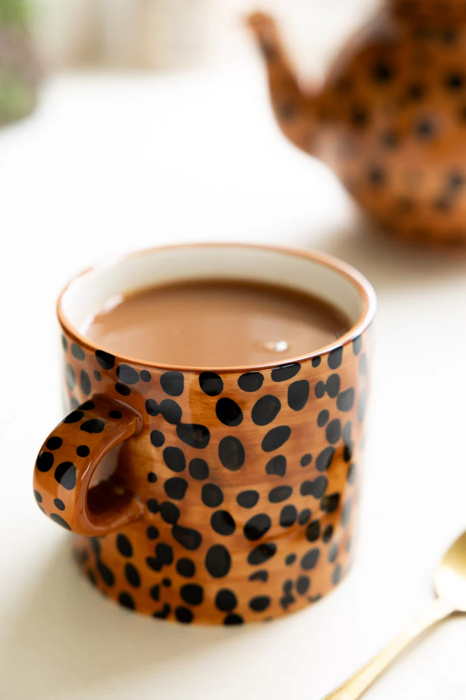 Painted Leopard Print Mug - Image 3