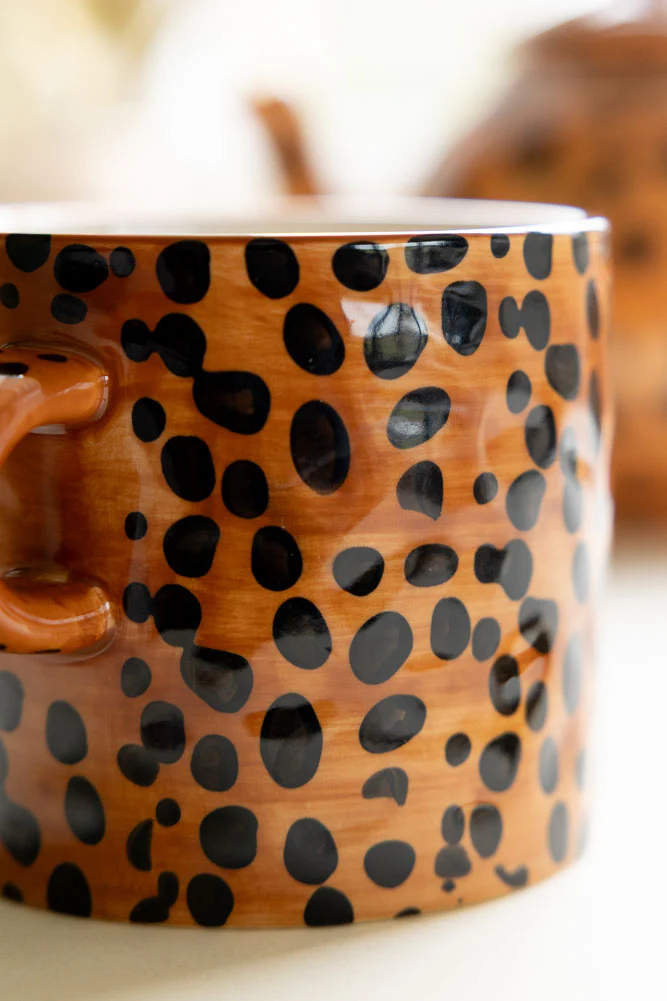 Painted Leopard Print Mug - Image 5