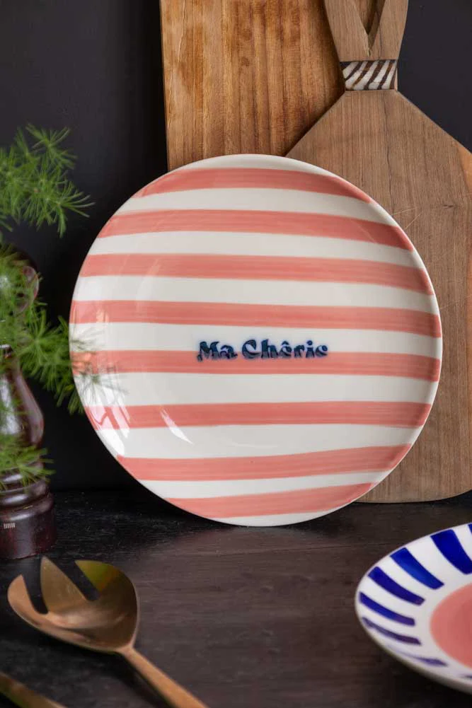 Pale Pink Ma Cherie Ceramic Serving Plate