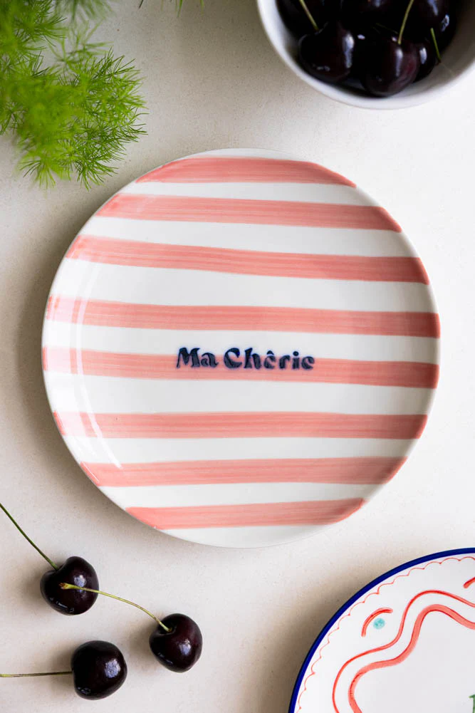 Pale Pink Ma Cherie Ceramic Serving Plate - Image 3