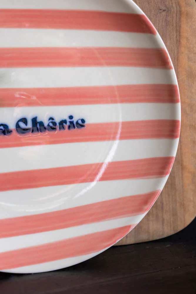 Pale Pink Ma Cherie Ceramic Serving Plate - Image 4