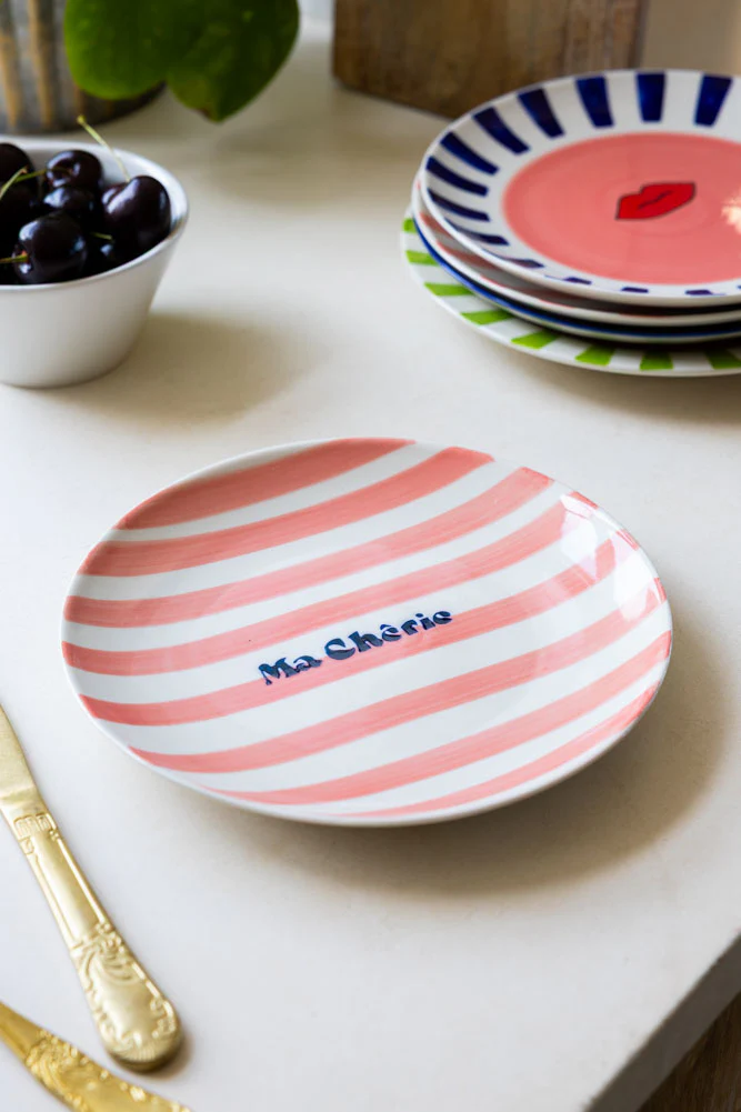 Pale Pink Ma Cherie Ceramic Serving Plate - Image 5