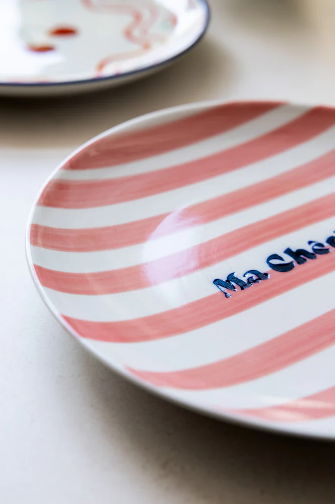Pale Pink Ma Cherie Ceramic Serving Plate - Image 6