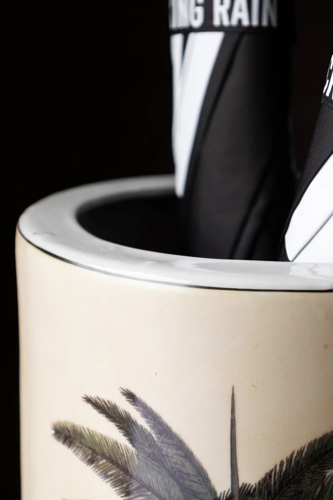 Palm Tree, Royal Seal Inspired Printed Umbrella Stand - Image 4
