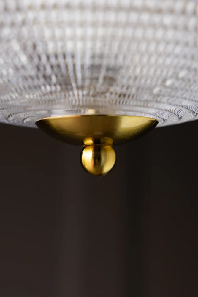 Parisian Gold & Glass Globe Ceiling Light - Image 4