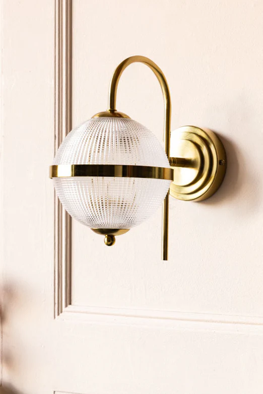 Parisian Gold & Glass Globe Wall Light - Image 3