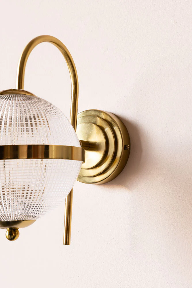 Parisian Gold & Glass Globe Wall Light - Image 7