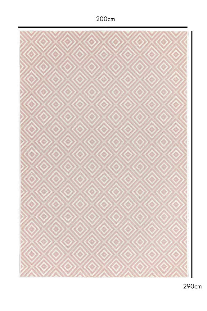 Pink Diamond Indoor/Outdoor Garden Rug - 3 Sizes Available - Image 9