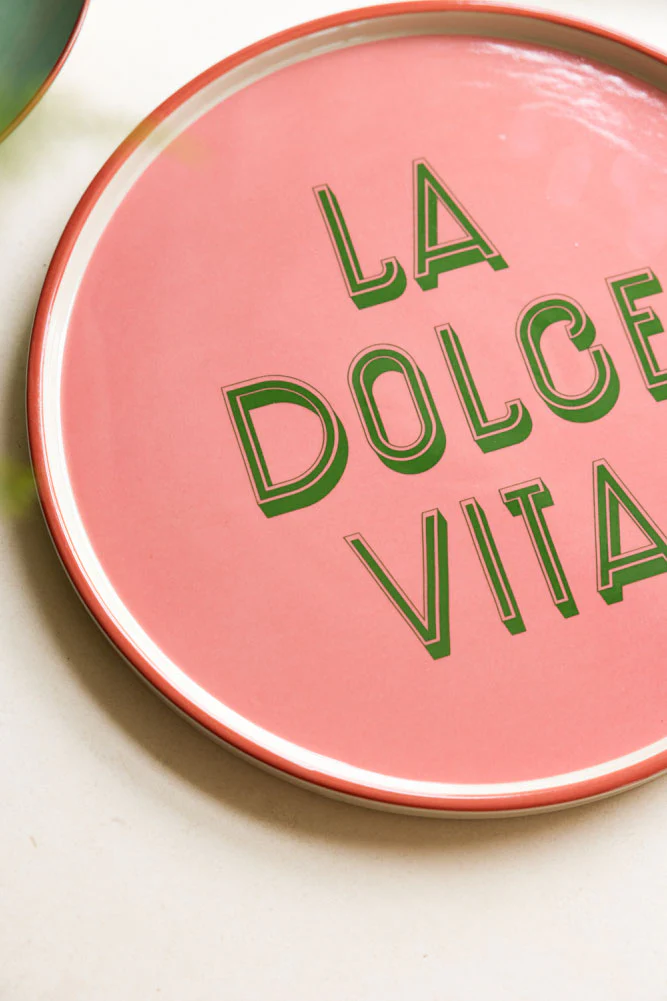 Pink La Dolce Vita Plate - Image 2
