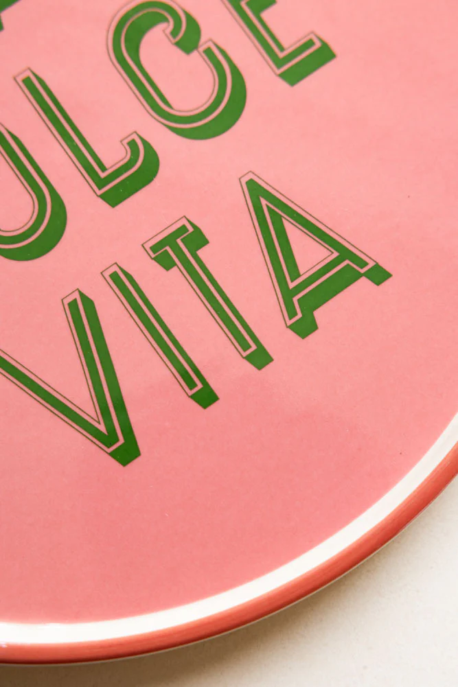 Pink La Dolce Vita Plate - Image 3