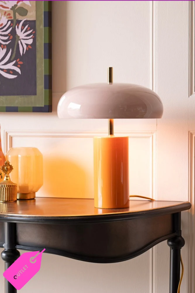 Pink & Orange Statement Table Lamp - SECONDS