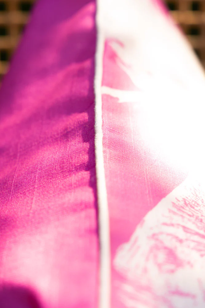 Pink Palm Tree Outdoor Cushion - Image 5