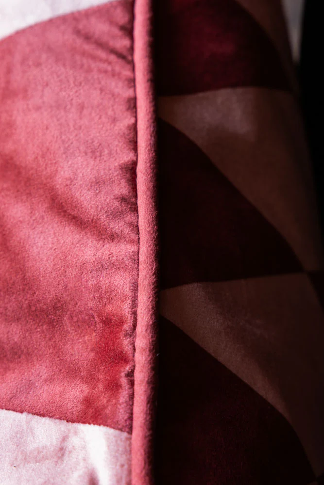 Pink & Red Embroidered Star Cushion - Image 6