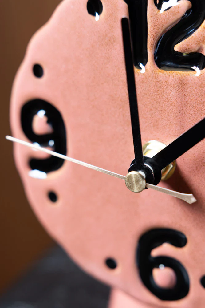 HKLIVING Retro Pink Ceramic Mantel Clock - Image 4