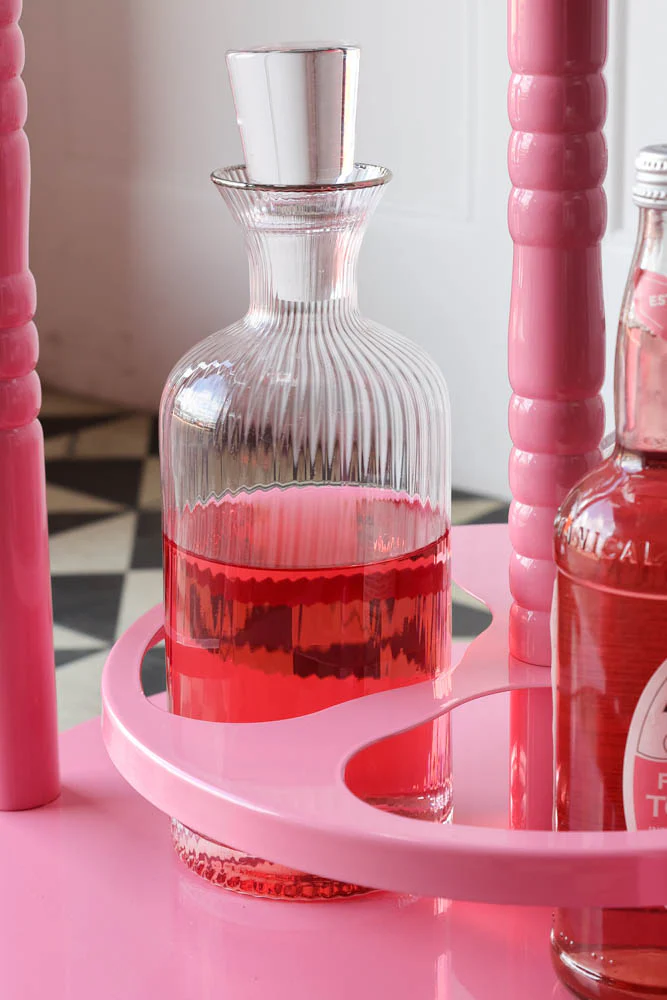 Pink & Silver Disco Ball Drinks Trolley Cart - Image 5