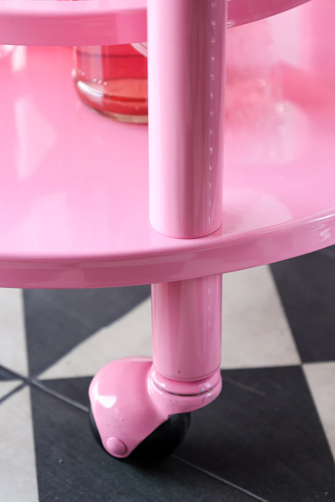 Pink & Silver Disco Ball Drinks Trolley Cart - Image 7