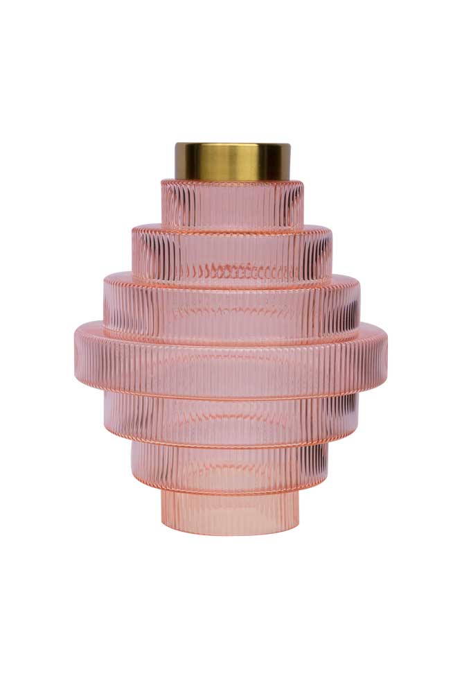 Pink Tiered Glass Easyfit Ceiling Shade - Image 7