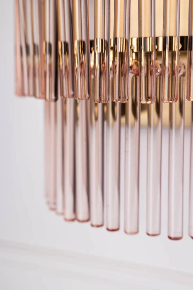 Pink Tiered Glass Wall Light - Image 2