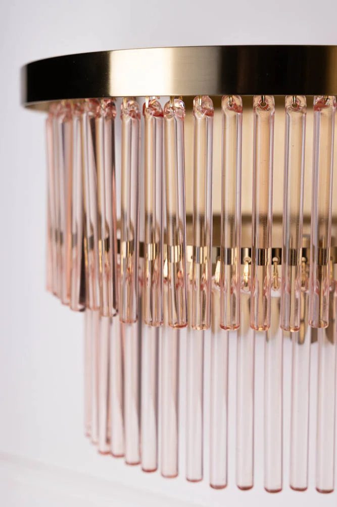 Pink Tiered Glass Wall Light - Image 4