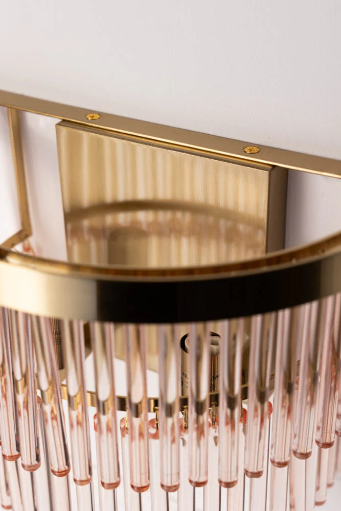 Pink Tiered Glass Wall Light - Image 5