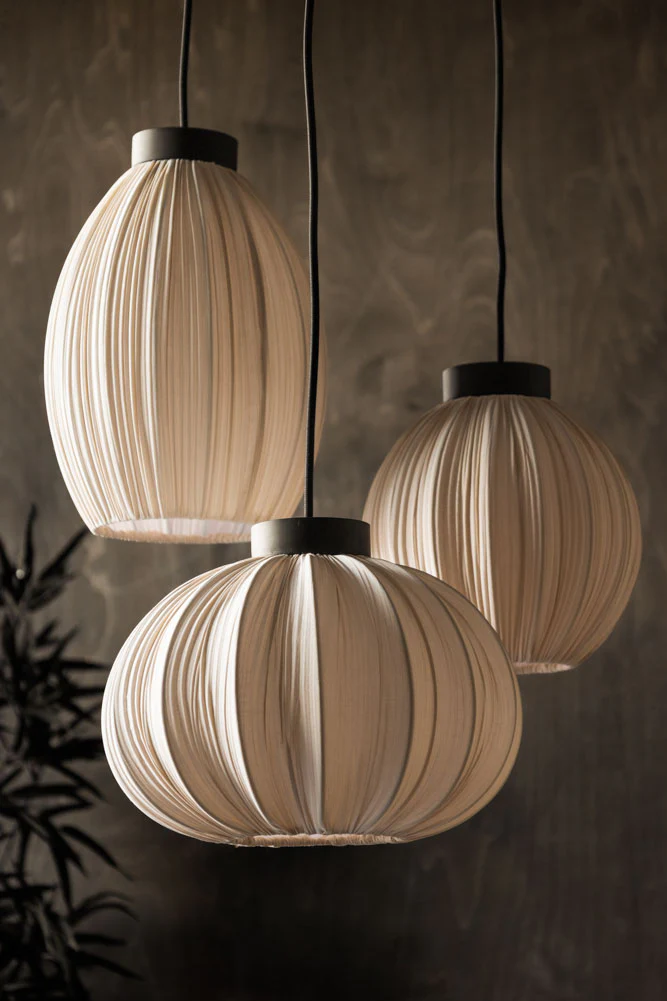 Natural Pleated Cluster Ceiling Light - Image 3