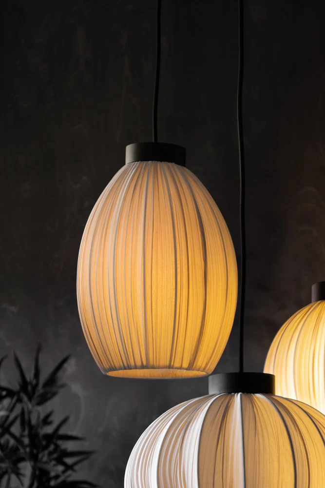 Natural Pleated Cluster Ceiling Light - Image 4